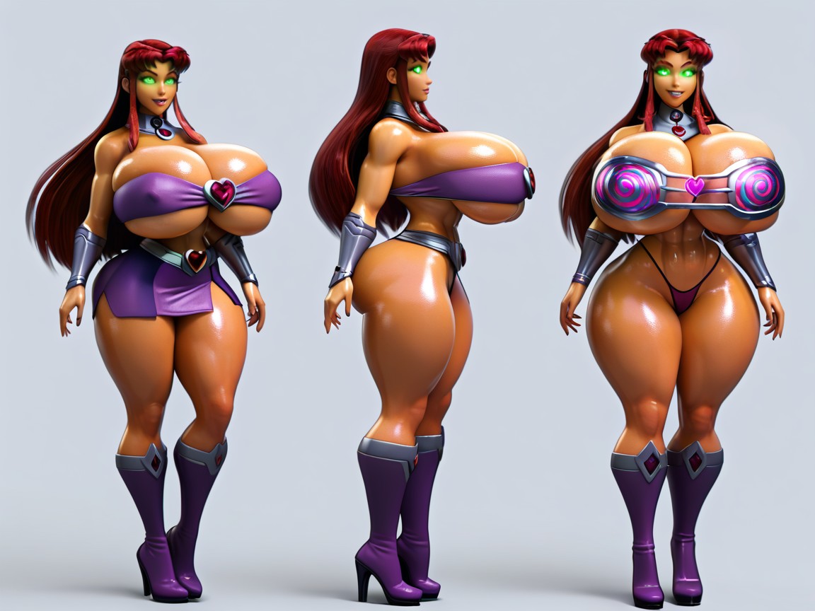 Purple Stapless Top, Starfire From Dc, Hypnotized Hentai IA