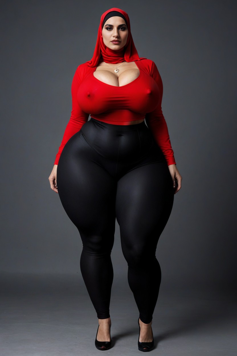 Thick Thighs, Pechos Redondeados, Massive Hyper Thighs Porno IA
