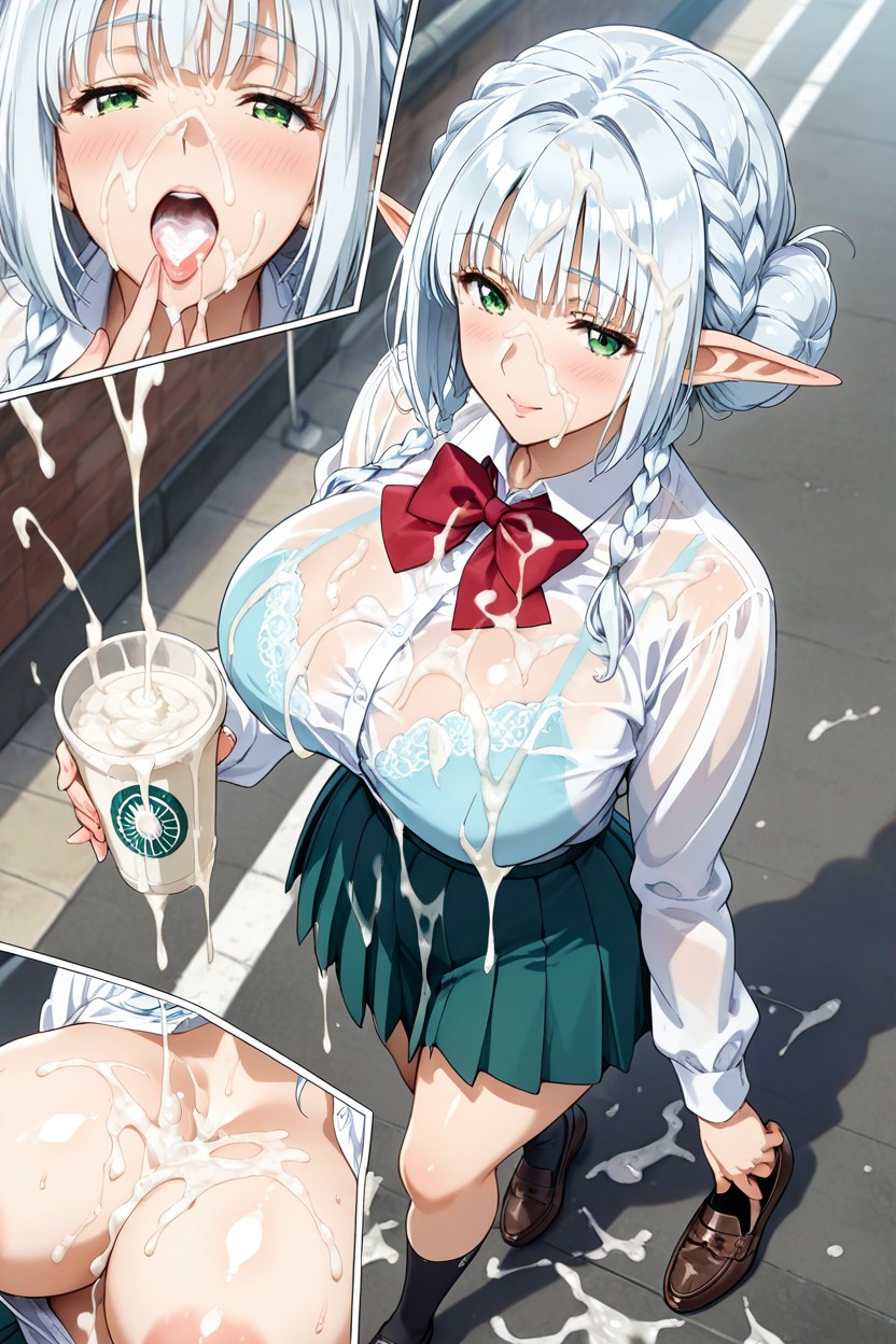 Maximum Amount Of Cum, Cum On Hair, Black Socks Loafers Hentai AI Porn