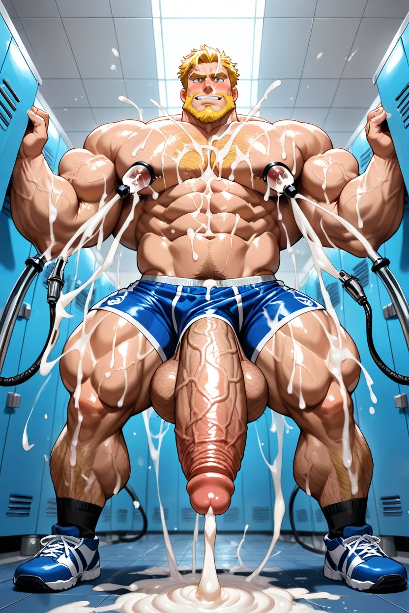 Angled Perspective, Standing, Hairy AI Gay Porn