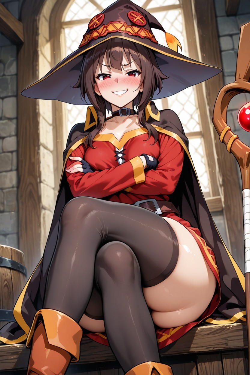 Perfect Anatomic Body, Red Eyes, Round Buttocks Hentai AI Porn