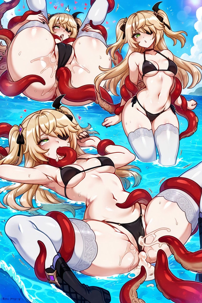 Legs By Tentacles, Merunyaa Style, Tentacles In Pussy Hentai IA