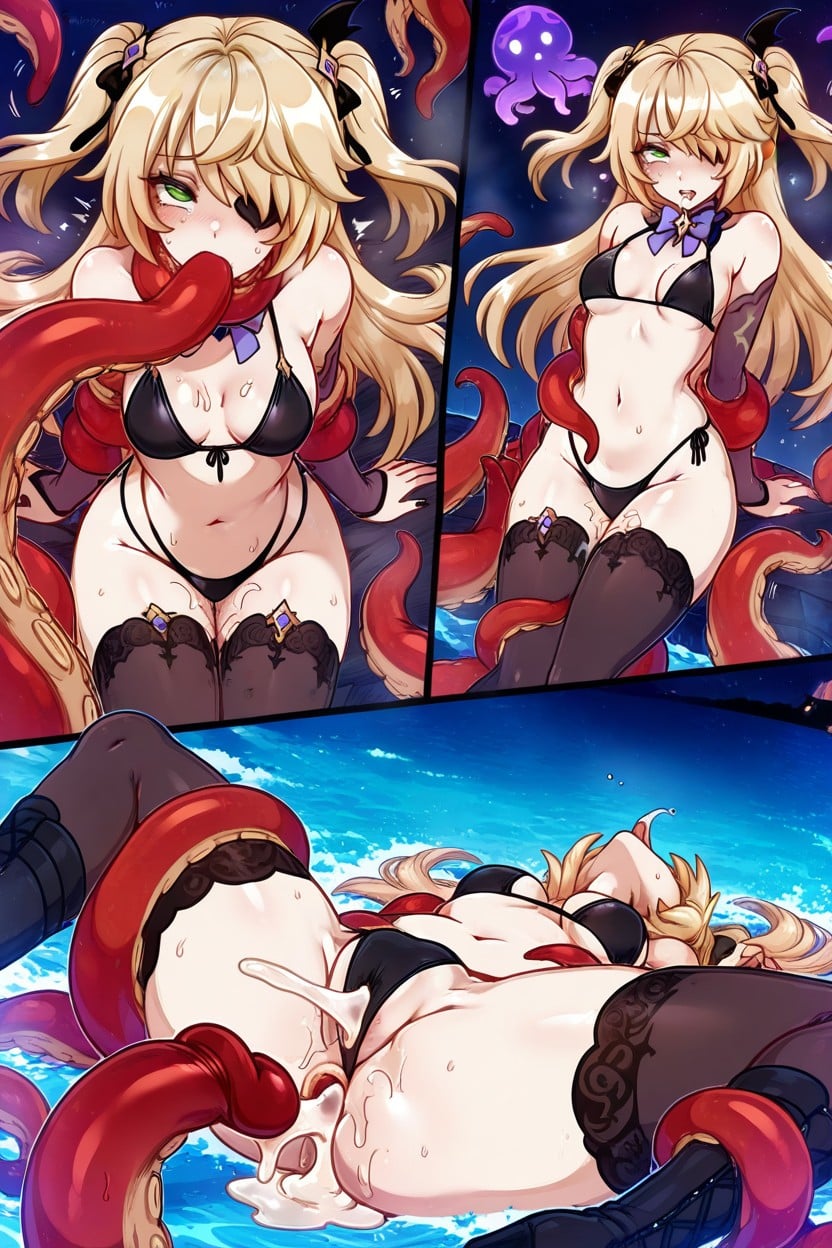 Multiple Views, Legs By Tentacles, Black Thong Hentai AI Porn