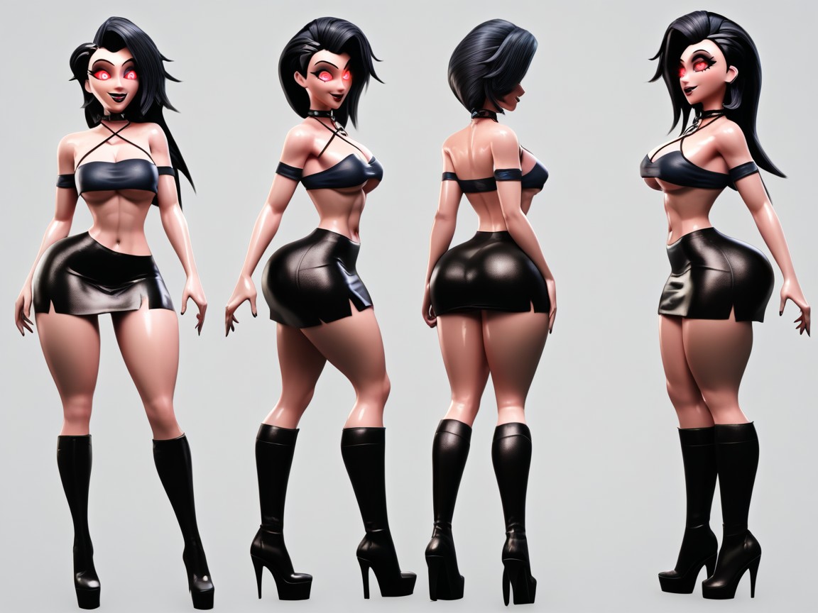 Loona From Helluva Boss, Slutty Clothes, Dumb Bimbo Hentai AI Porn