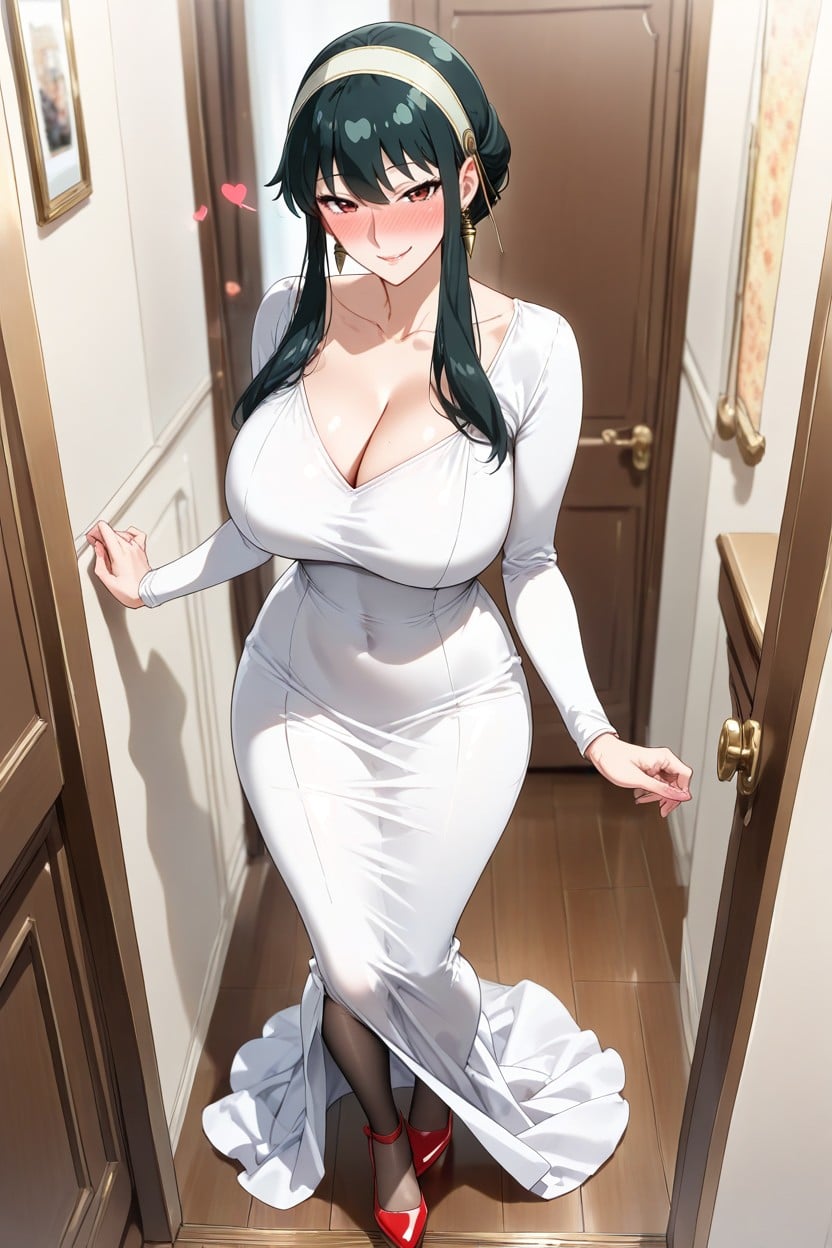 Kiss, Closed Neck Dress, 30+ Hentai AI Porn