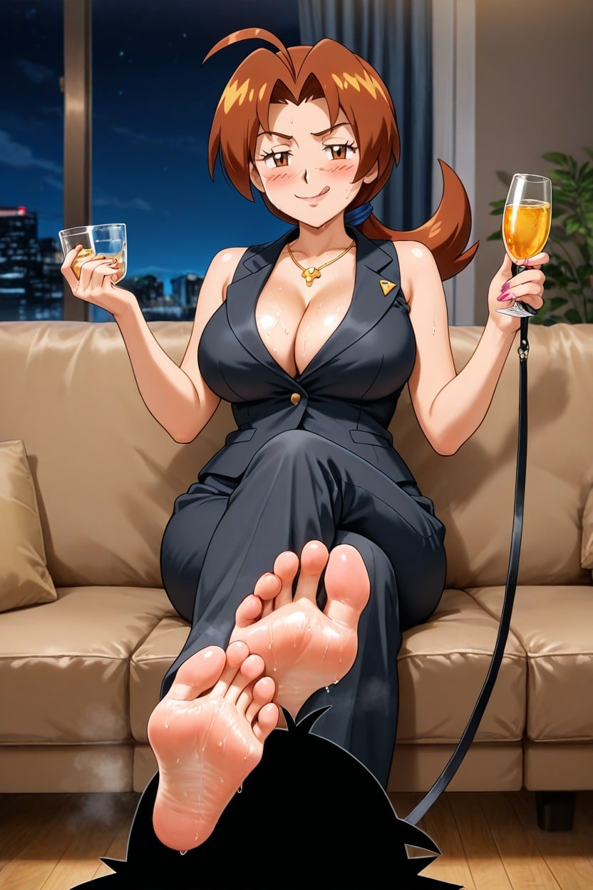 Bright Colors, Black Woman Suit Tailleur, Ash Ketchum Naked Hentai AI Porn