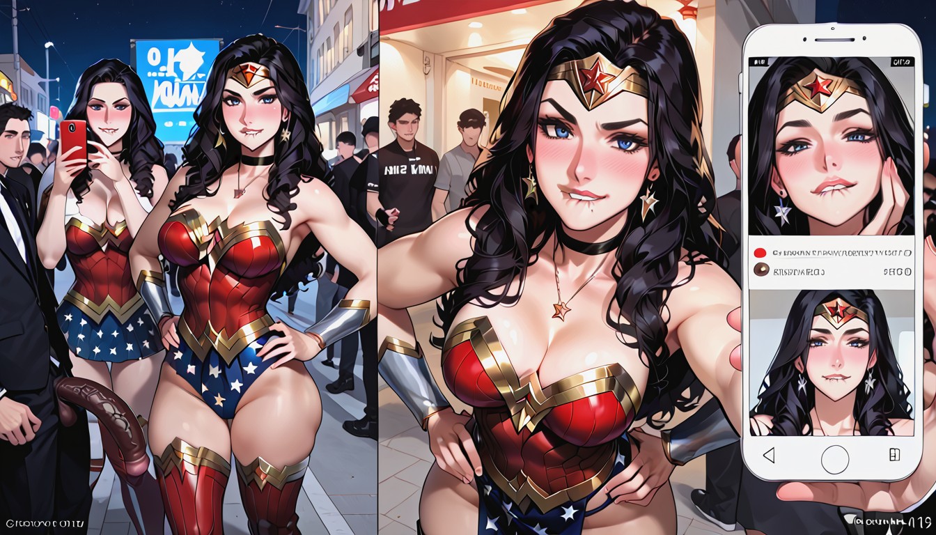 Night, Black Hair, 18+ AI Porn