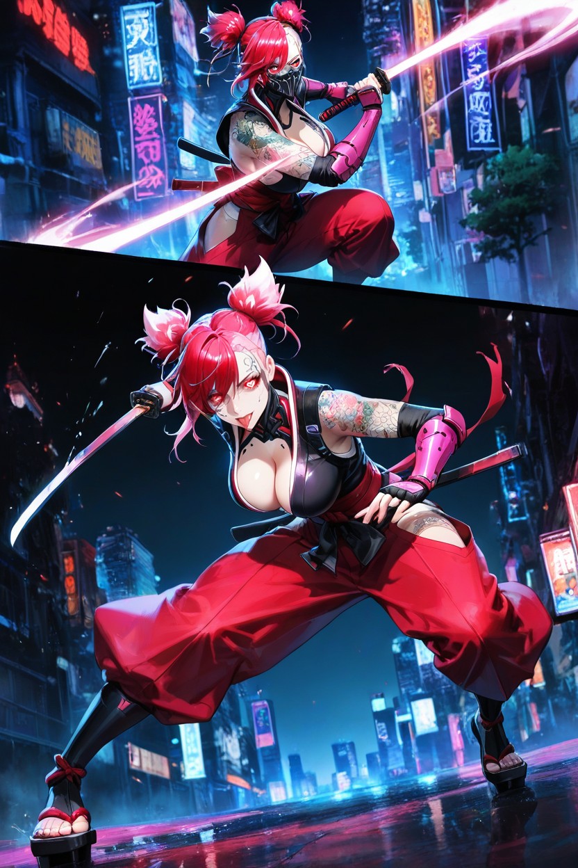 Evil, Glowing Eyes, Cleavage Hentai AI Porn