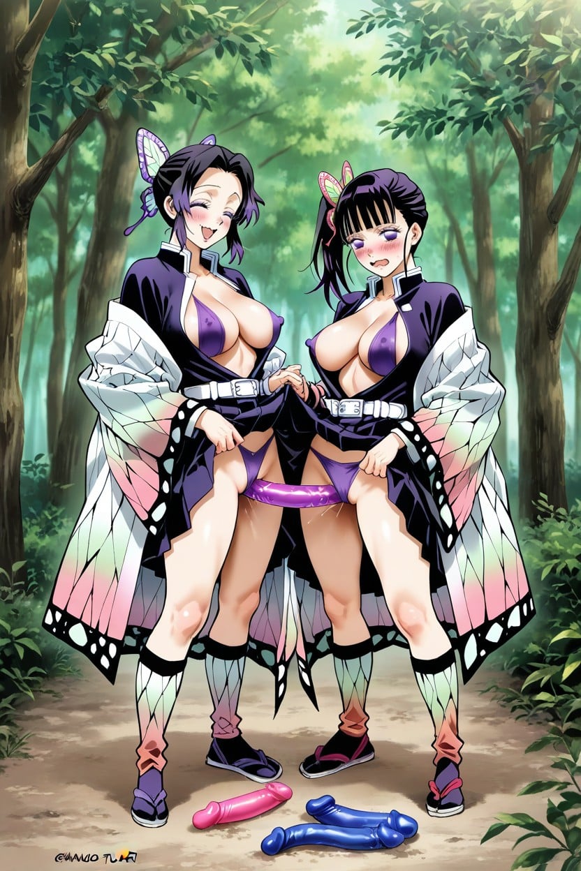 Clean Smooth Anime Look, Gentle Sharpening, Standing With Legs Spread Hentai IA