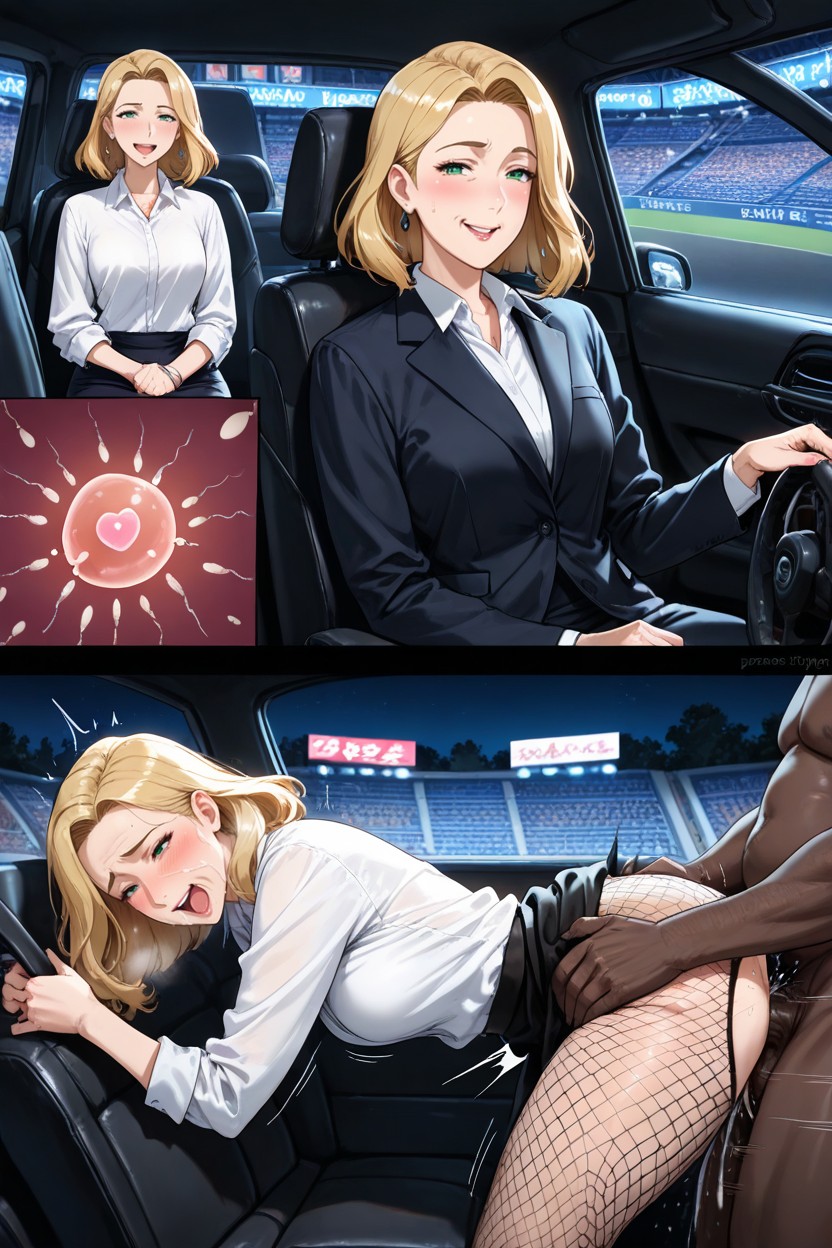 In Car, Gwen Stacy, Bounce Lines AI Porn