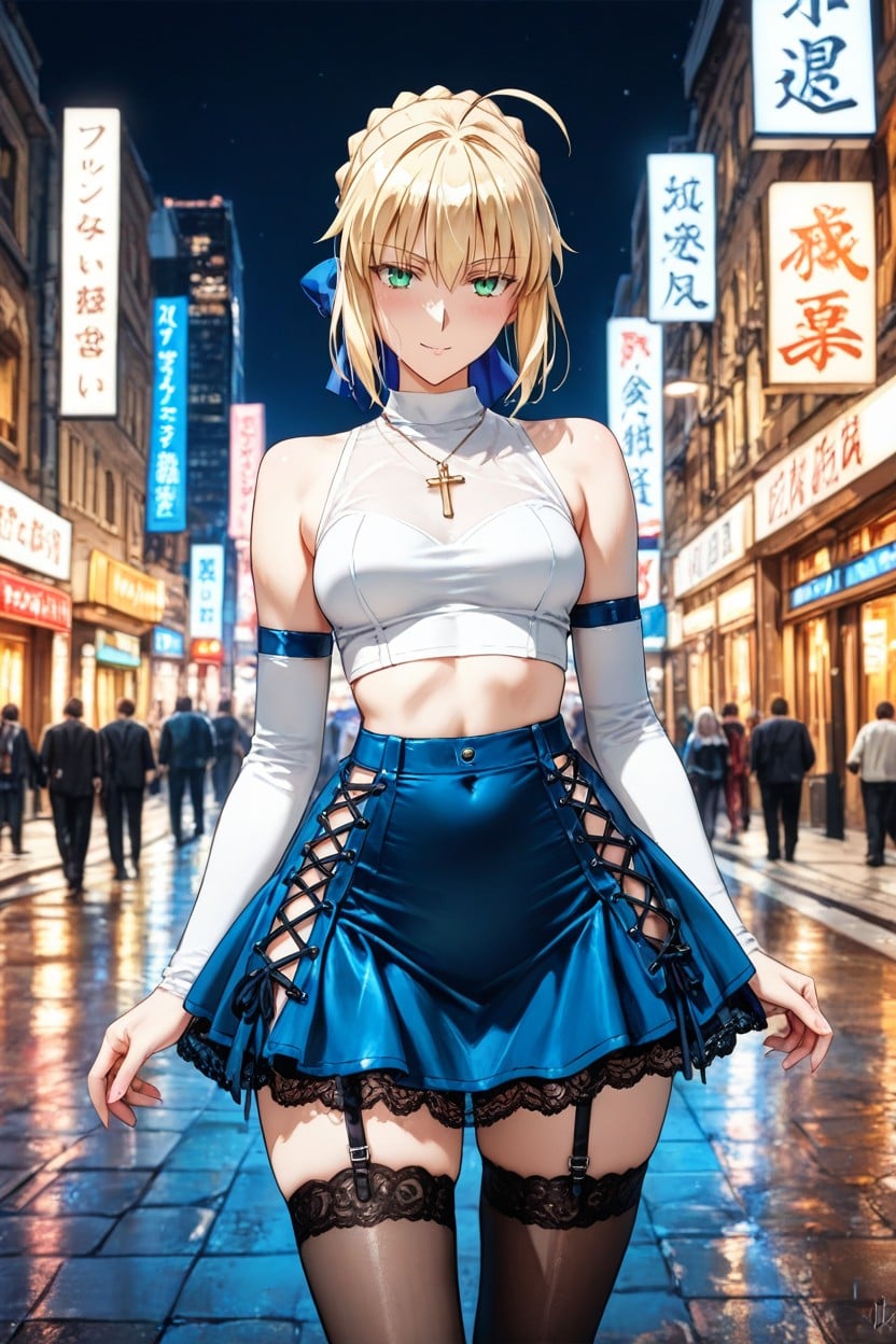Detailed Eyes, Petit, White Shirt Hentai AI Porn