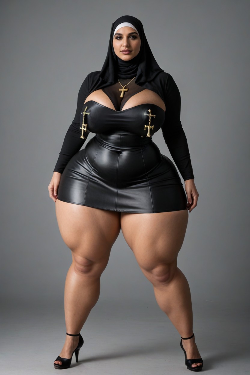 Massive Thick Thighs, Full Body Photo, Chubby Porno IA