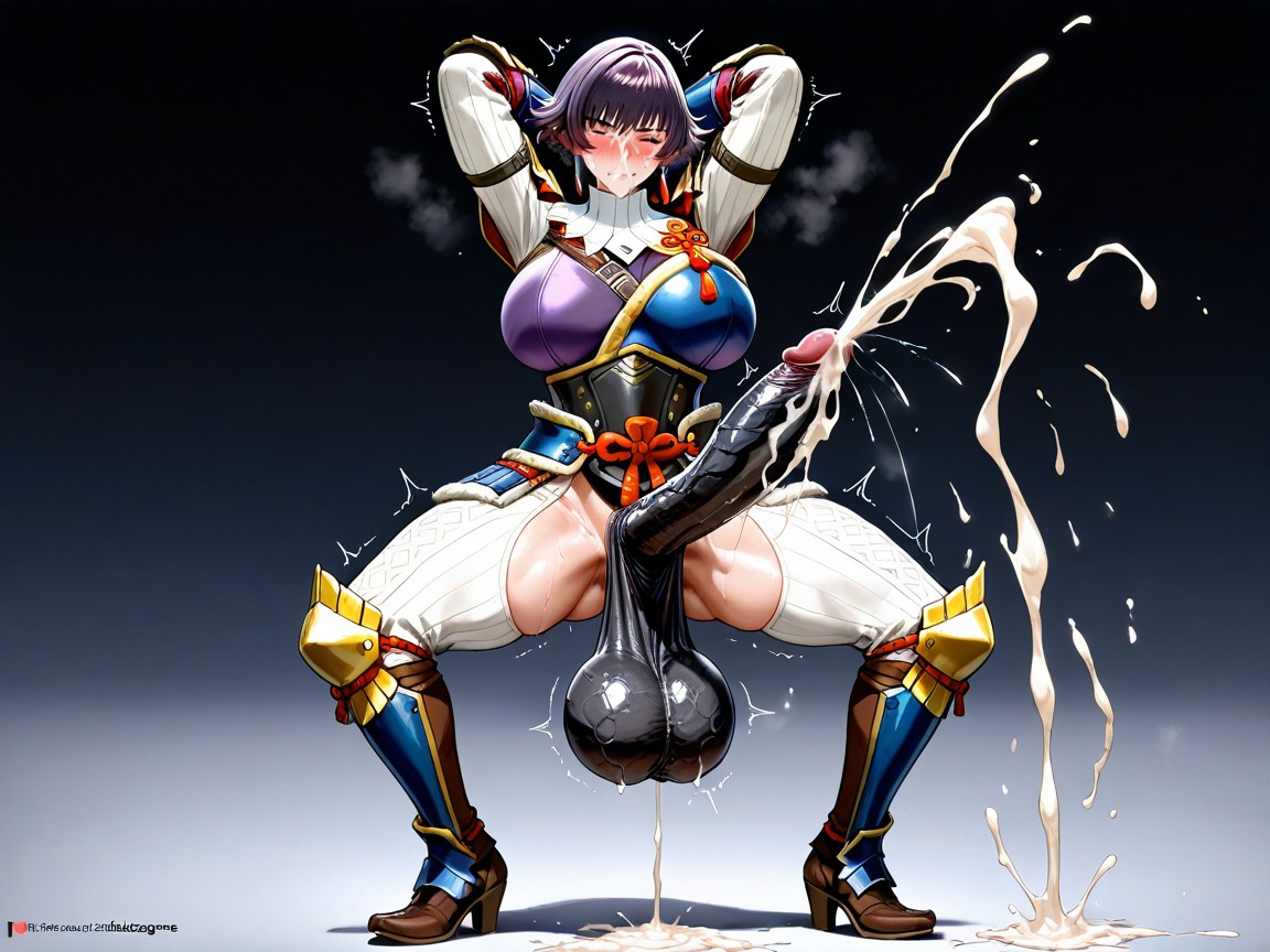 Veiny Testicles, Gigantic Penis, Futanari Hentai IA