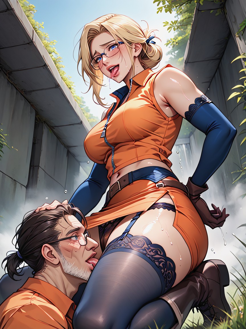 Folded Ponytail, Seductive Look, Surprised Hentai AI Porn