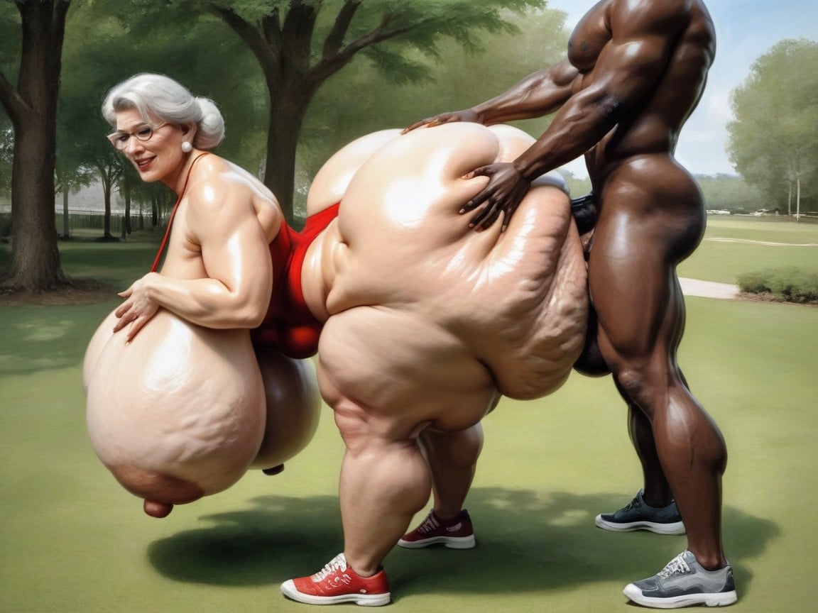 Park, Interracial, Doggie Style Ass Fuck AI Porn