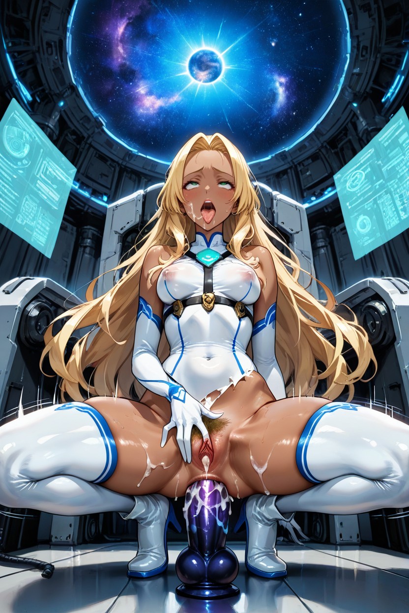 Insanely Long And Detailed Blonde Hair, Control Throne, Detailed Blonde Pubes Hentai AI Porn
