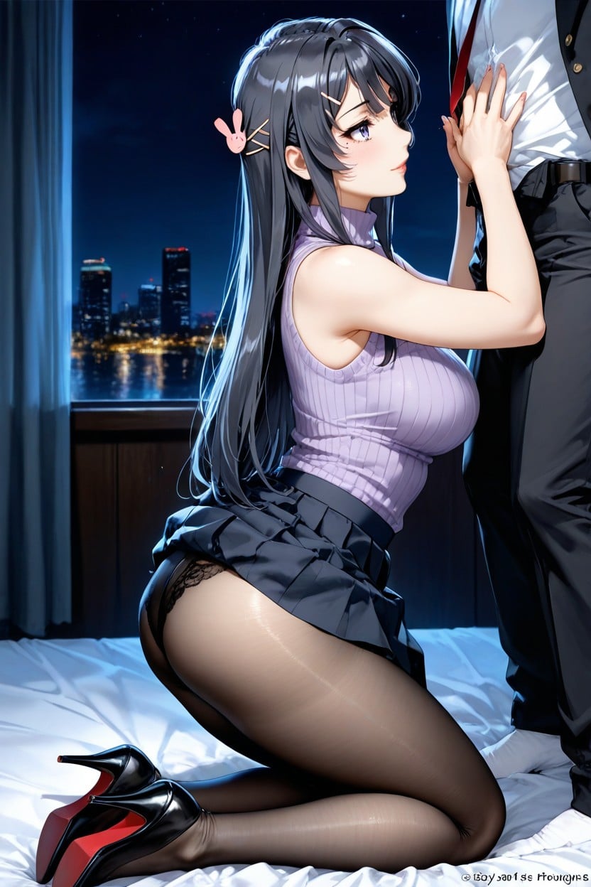 Black Makeup, Feet Together, Juicy Ass Hentai IA