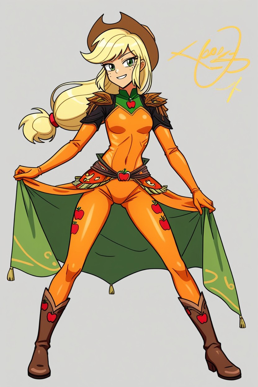 Small Breasts, Small Ass, Applejack Equestria AI Porn