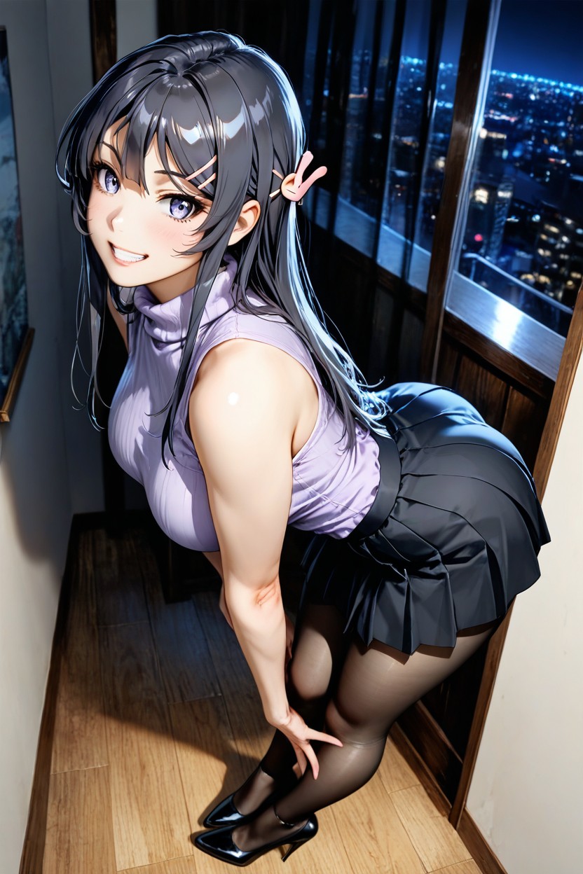 Juicy Ass, Mai Sakurajima, Vista Lateral Hentai IA