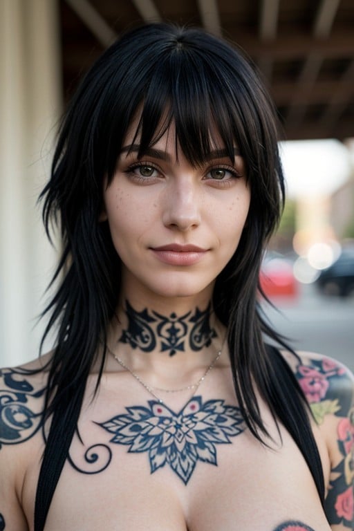 Emo Style, Sideswept Bangs, Piercings Porno IA