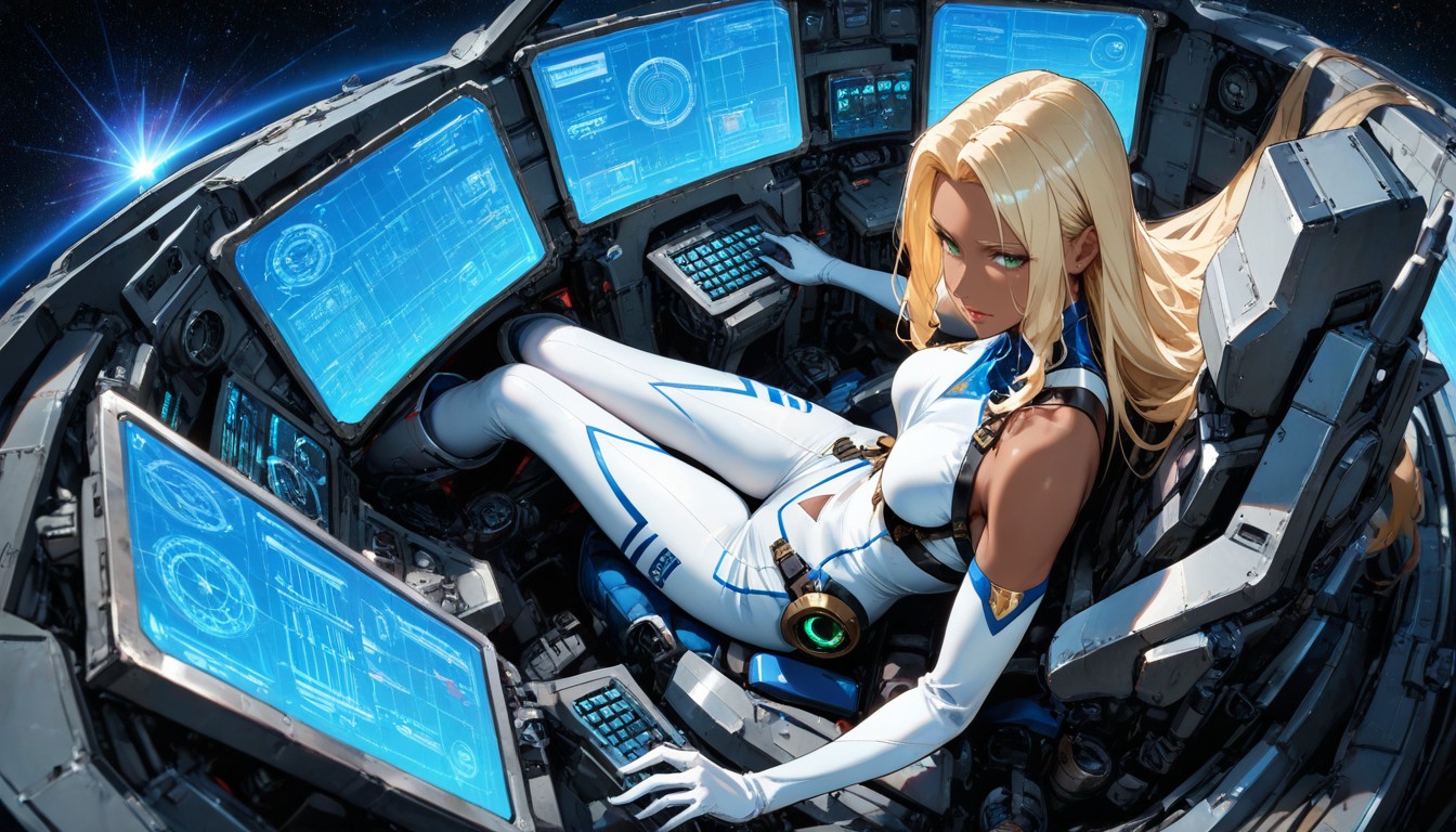 Dark Skin, Masterfully Spherical And Bouncing Breast, Cockpit Hentai AI Porn