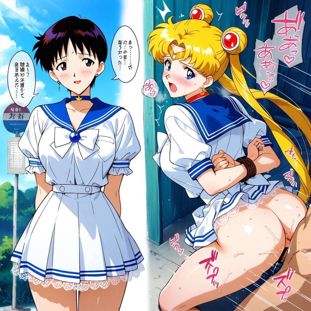 Frilled Cuffs, Long Puff Sleeves, Sexy Makeup Hentai IA