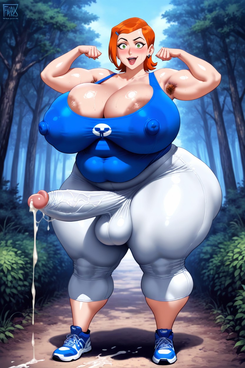 Ass Cleavage, Extremely Large Ass, Standing Hentai AI Porn