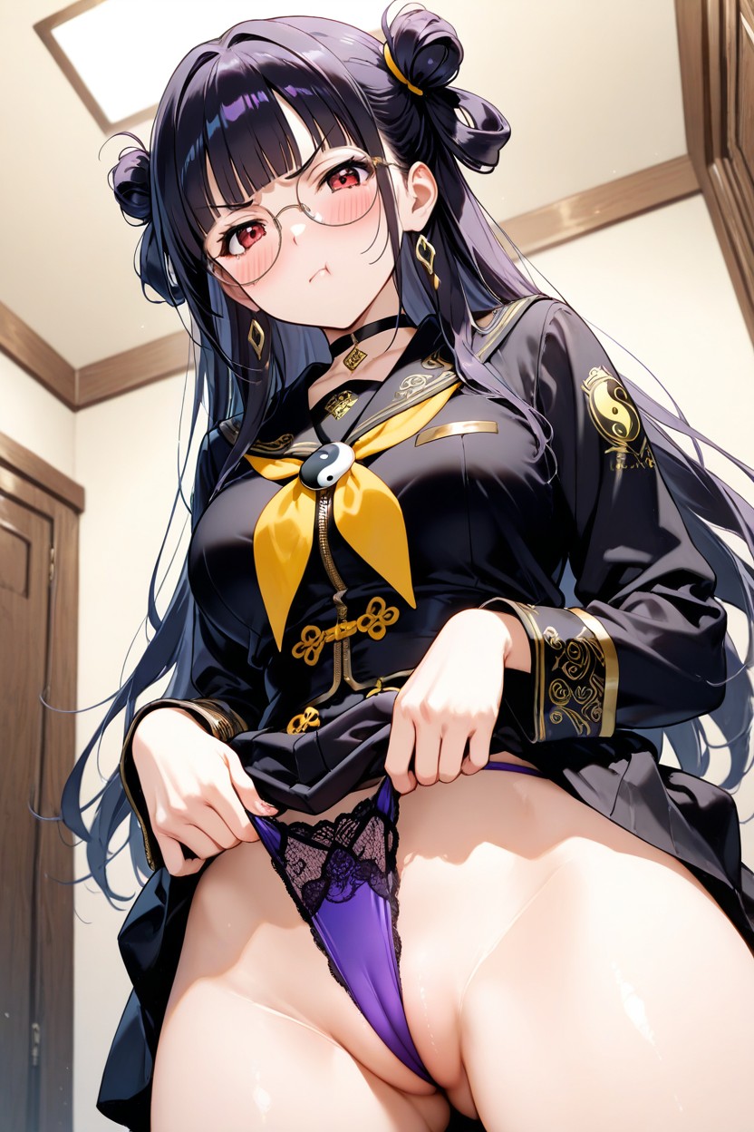Glaring, Semi Long Hair, Camel Toe Hentai AI Porn