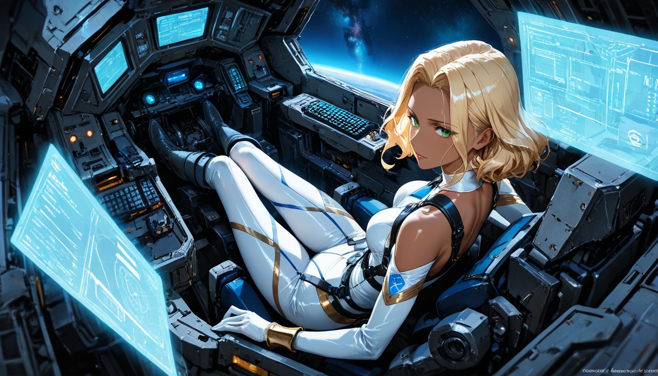 Cockpit, Side View, Hyper Reduced Size Ribcage Hentai AI Porn