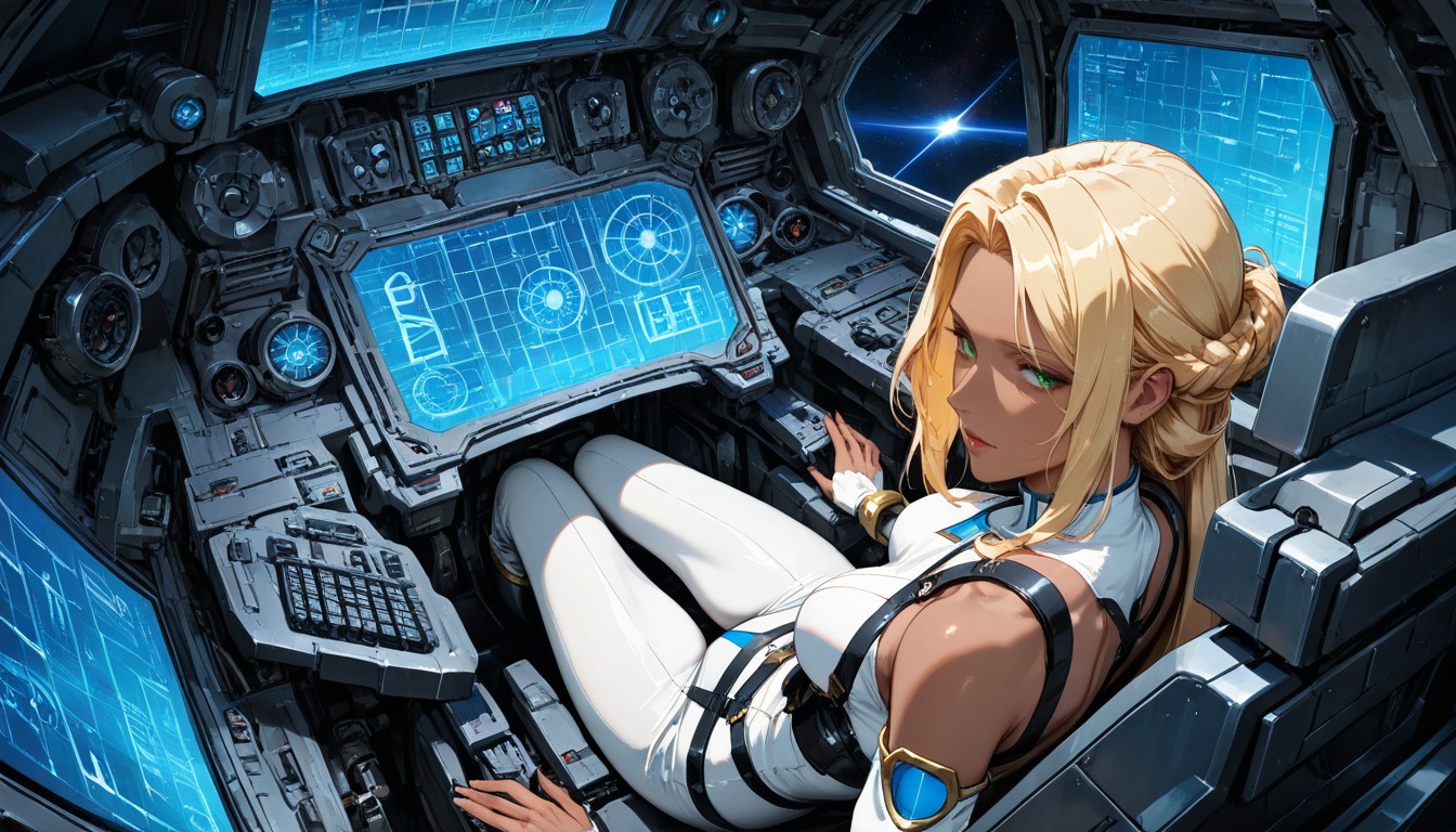 Cockpit, Lasers Space Ships Debris Setting, Harness Hentai AI Porn