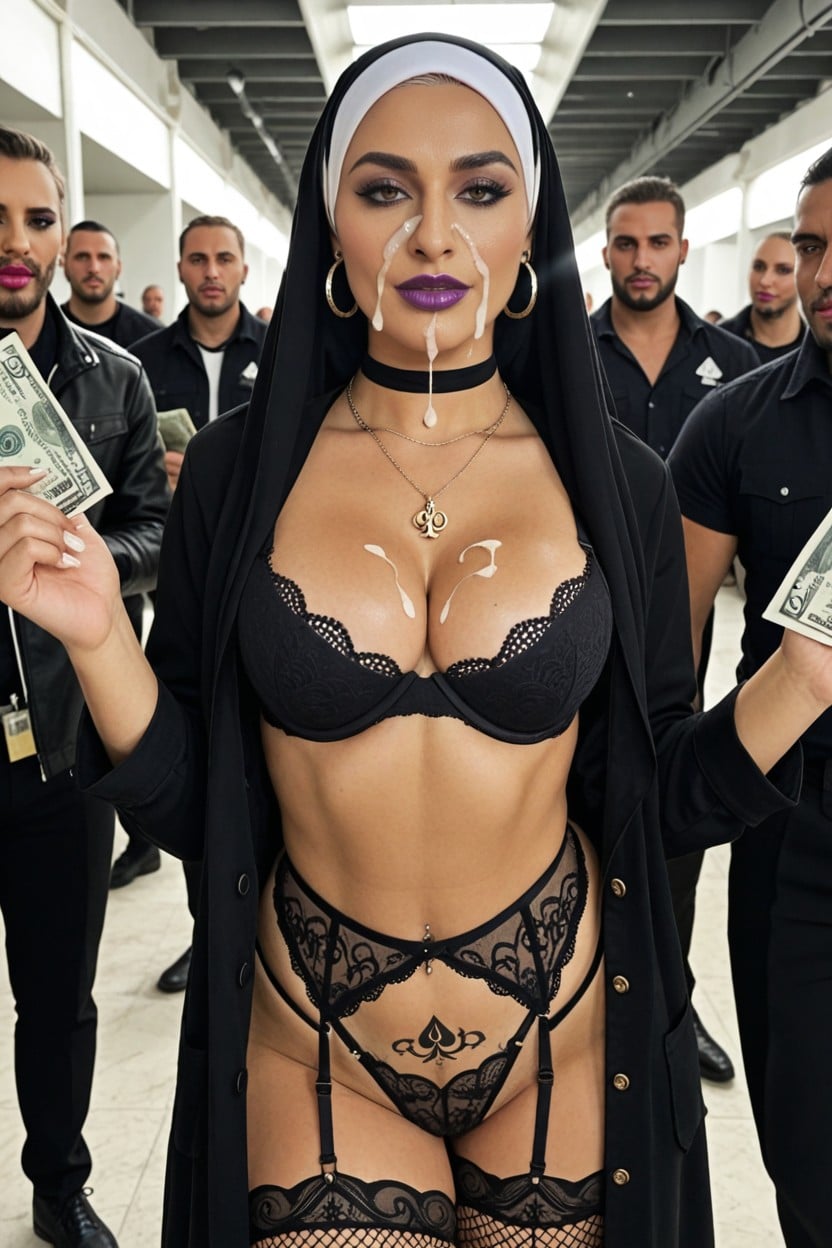 Beautiful Hooker, Unbuttoned, Wide Angle AI Porn