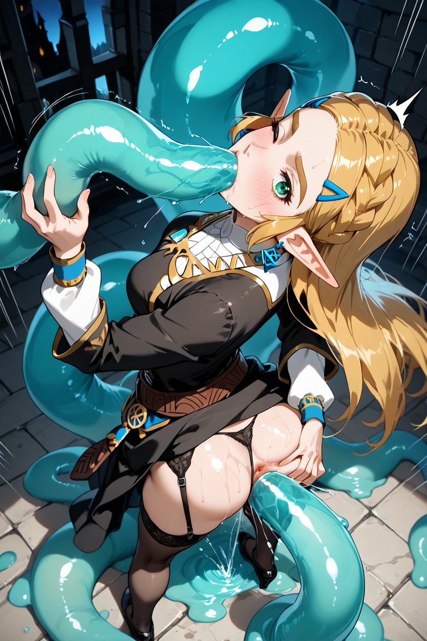 Wet Pussy Dripping Juice Onto The Floorcastle, Spreading Ass, Motion Lines On Quivering Legs Sweaty Soaking Wet Pussy Hentai AI Porn