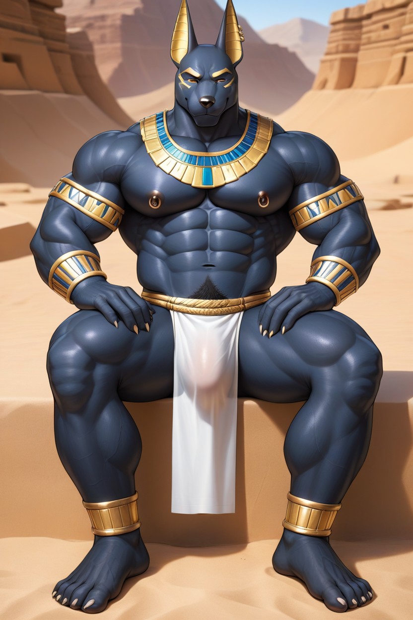 Prominent Bulge, Explicit, Attractive Furry AI Porn