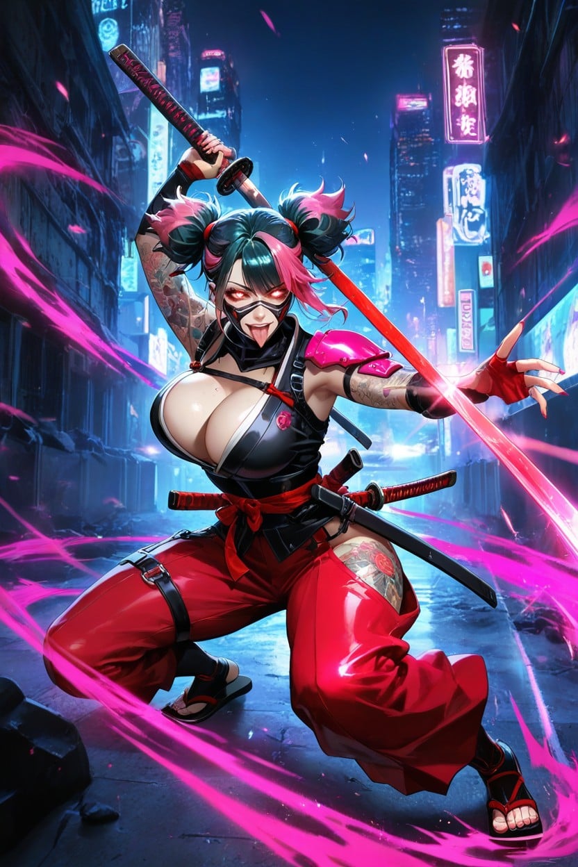 Heart Eyes, Stunning Model, Tattoo Hentai AI Porn