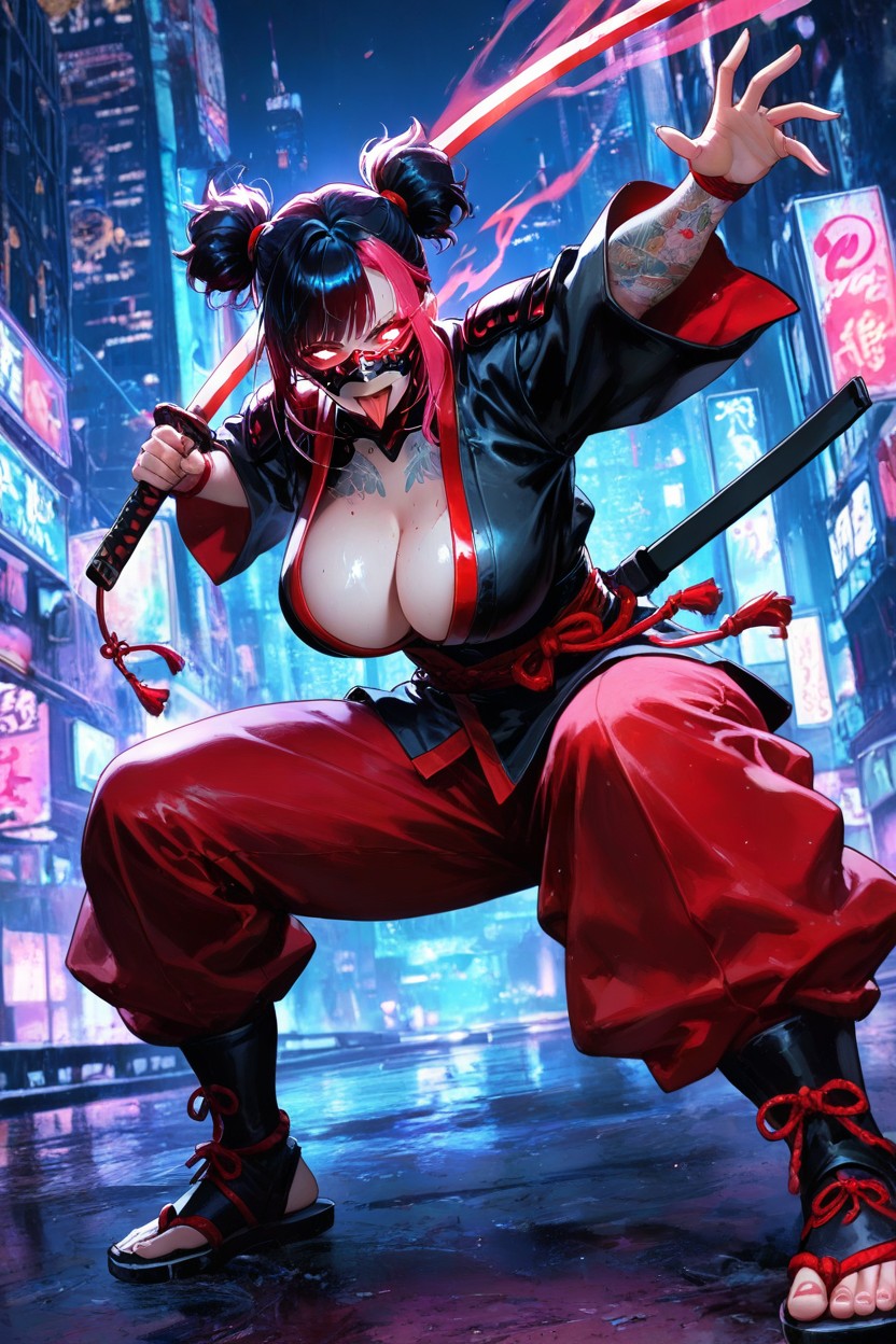 Ambience, Tattoo, Night City Hentai AI Porn