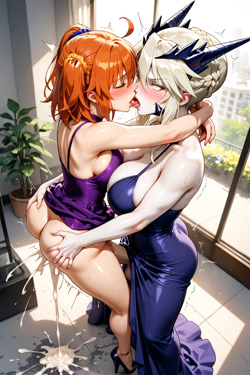 Light Skin Futa, Eyes Wide Open, Giant Penis Hentai AI Porn