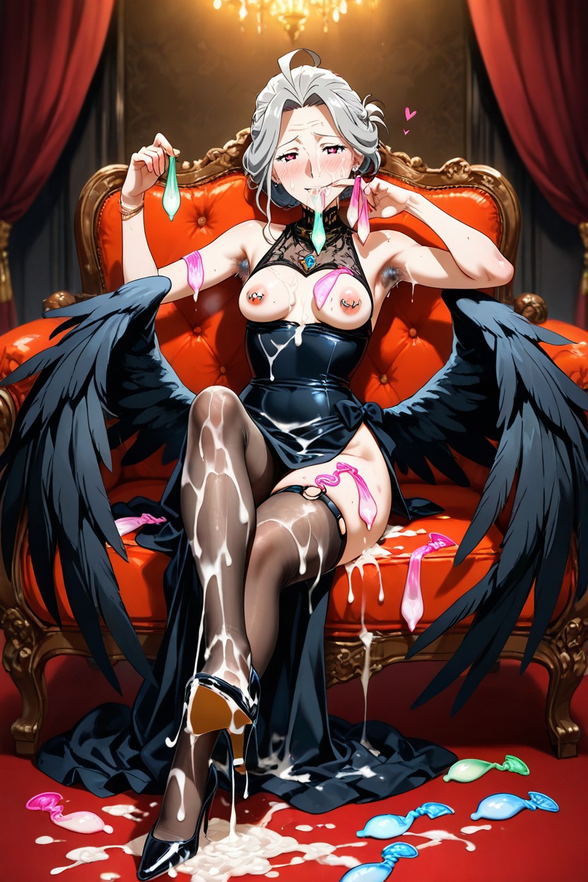 Small Breasts, Cum In Mouth, Heel Raised Hentai AI Porn