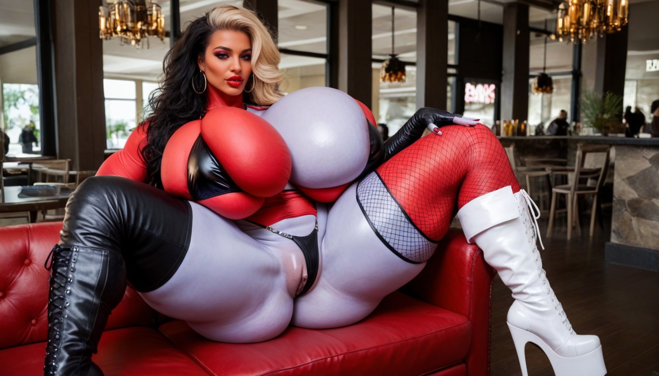 Focus On Thighs, Long Thighs, Waist Shemale AI Porn