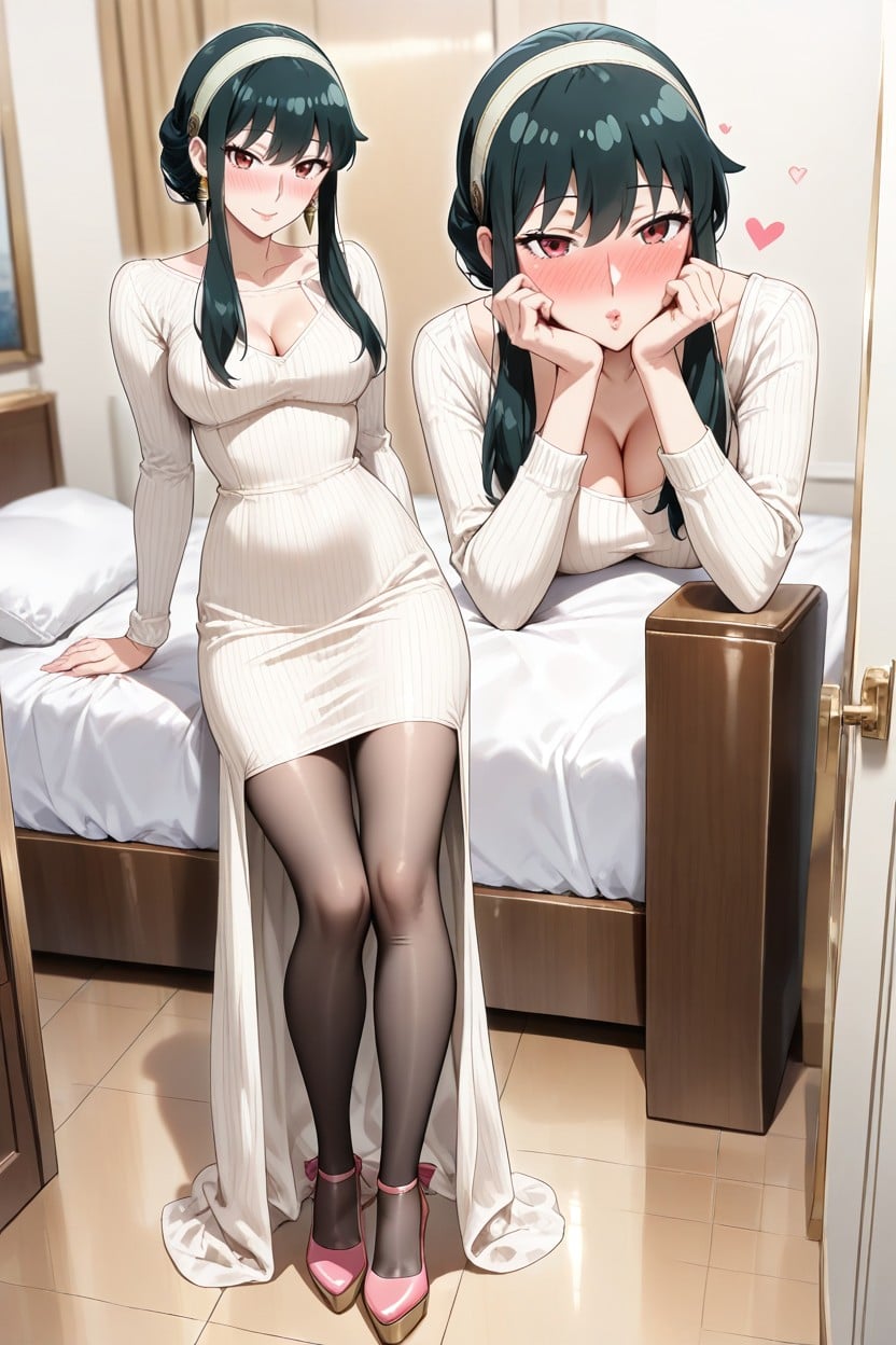 Natural Milf Body, Fitted Dress, Fitted Dress Hentai AI Porn