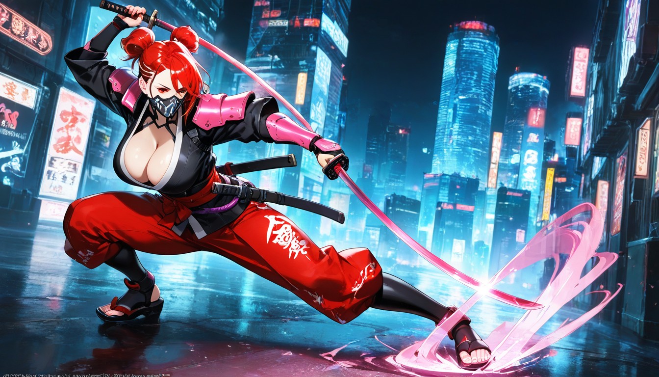 Red Eyes, Red Hair, Evil Hentai AI Porn