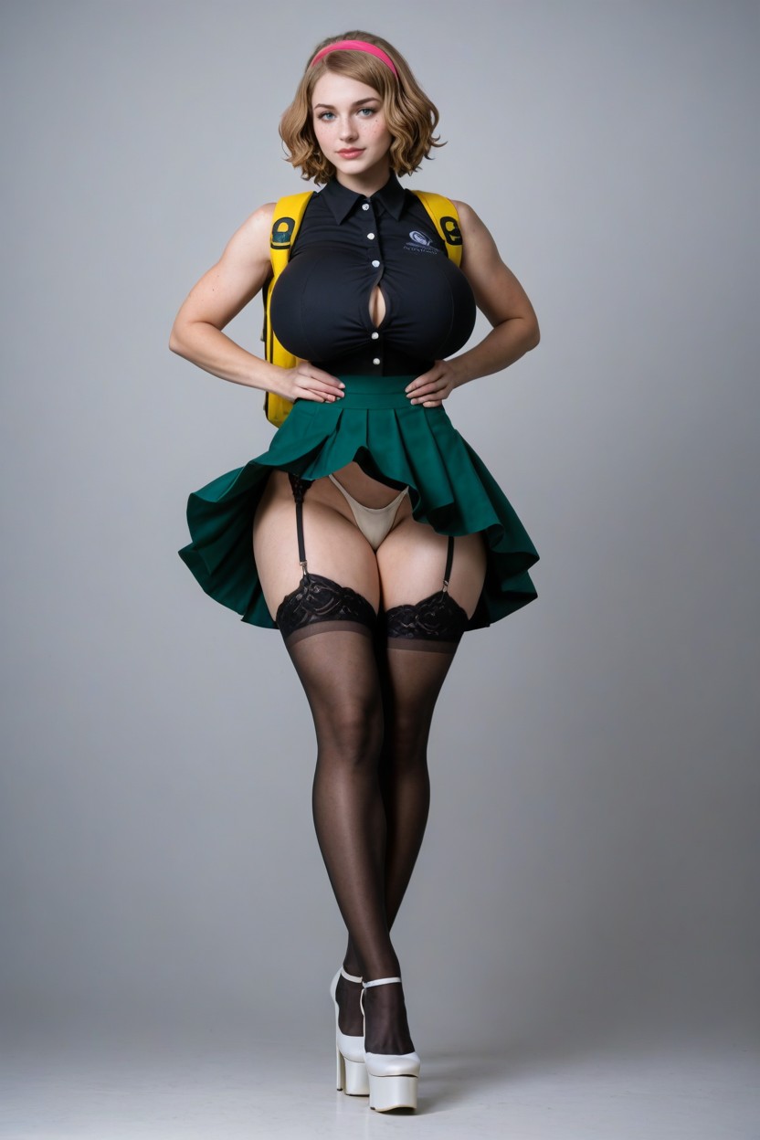 25+, Cosplay, Light Blue Clothes AI Porn
