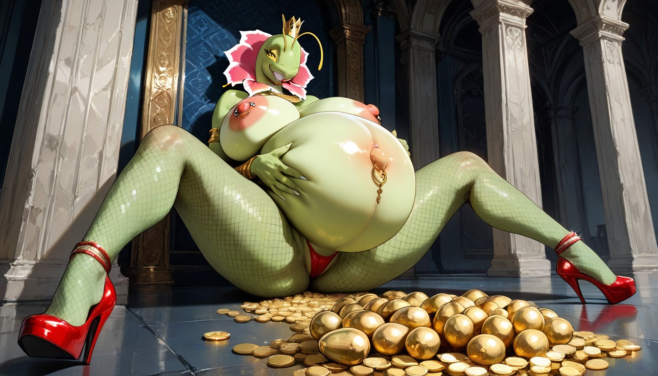 Wooden Chests Of Gold, Looks At The Viewer, 25+ Hentai AI Porn