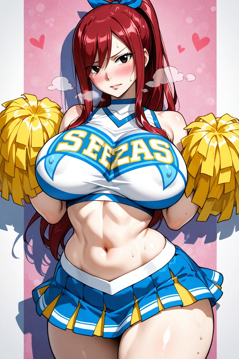 Cheerleader, Curvy Body, Arched Back Hentai AI Porn