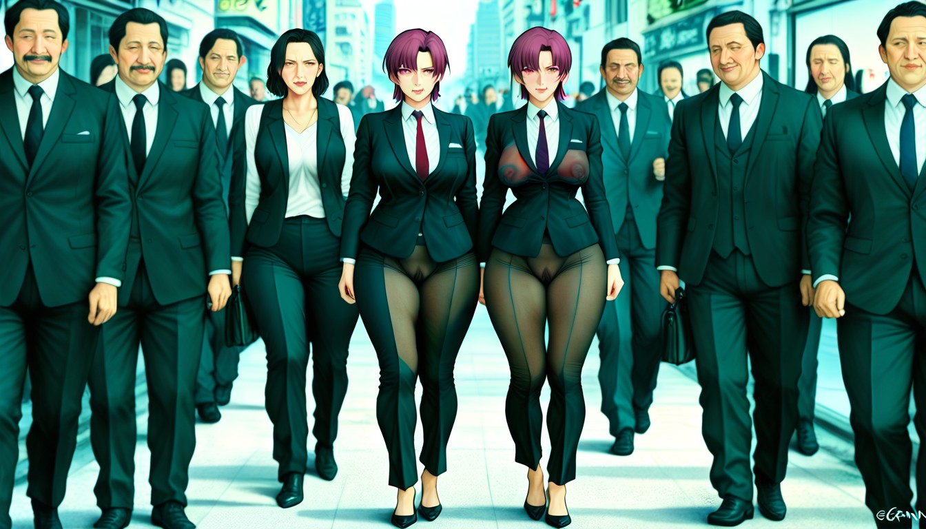 Side View, Nipple Under Clothes, Suit Jacket Hentai AI Porn