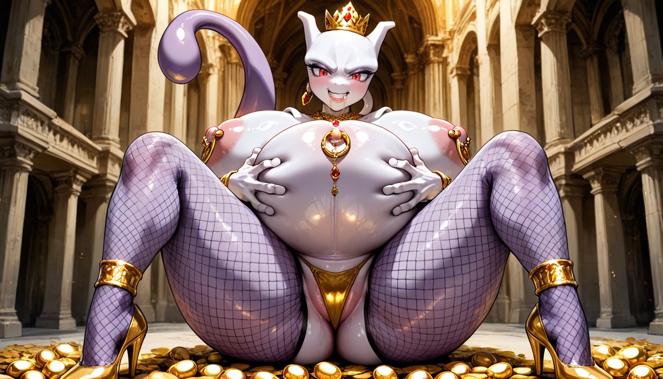 Long Eyelashes, Gigantic Round Pregnant Belly, Perfect Round Firm Tits Hentai AI Porn