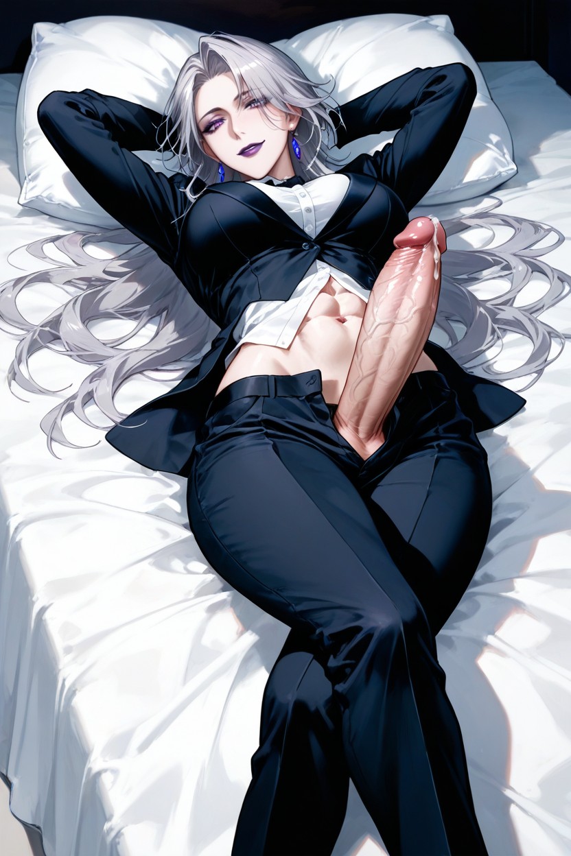 Slight Smile, Abs, Precum Drooping Hentai AI Porn