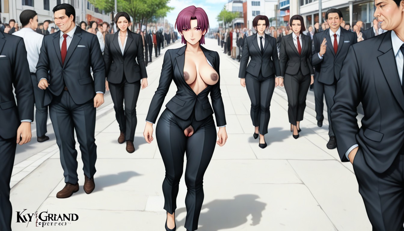 Side View, Tie, Shoes Hentai AI Porn