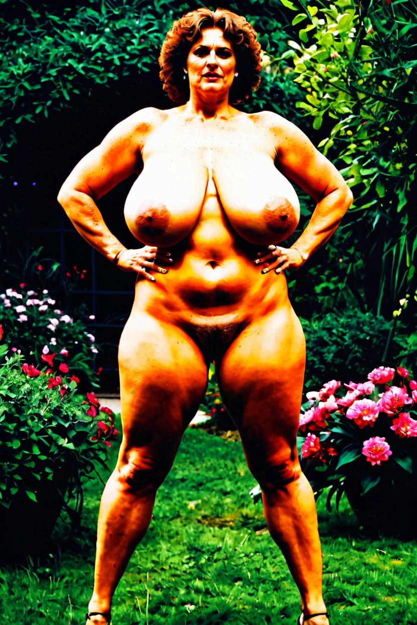 Fat Tits, Naked, Stocky Thigh AI Porn