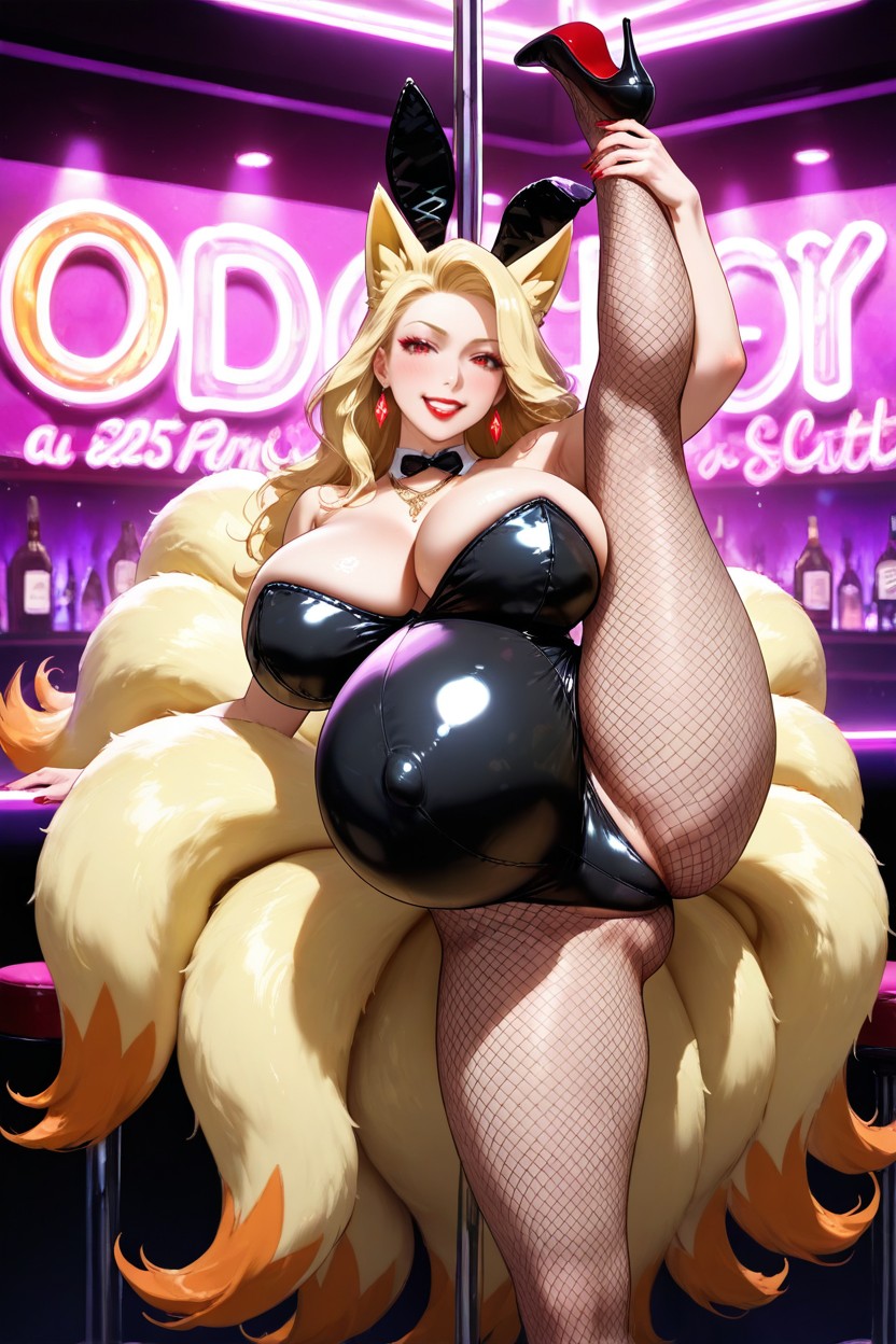 Legs Split, Belly Expansion, Strip Club AI Porn
