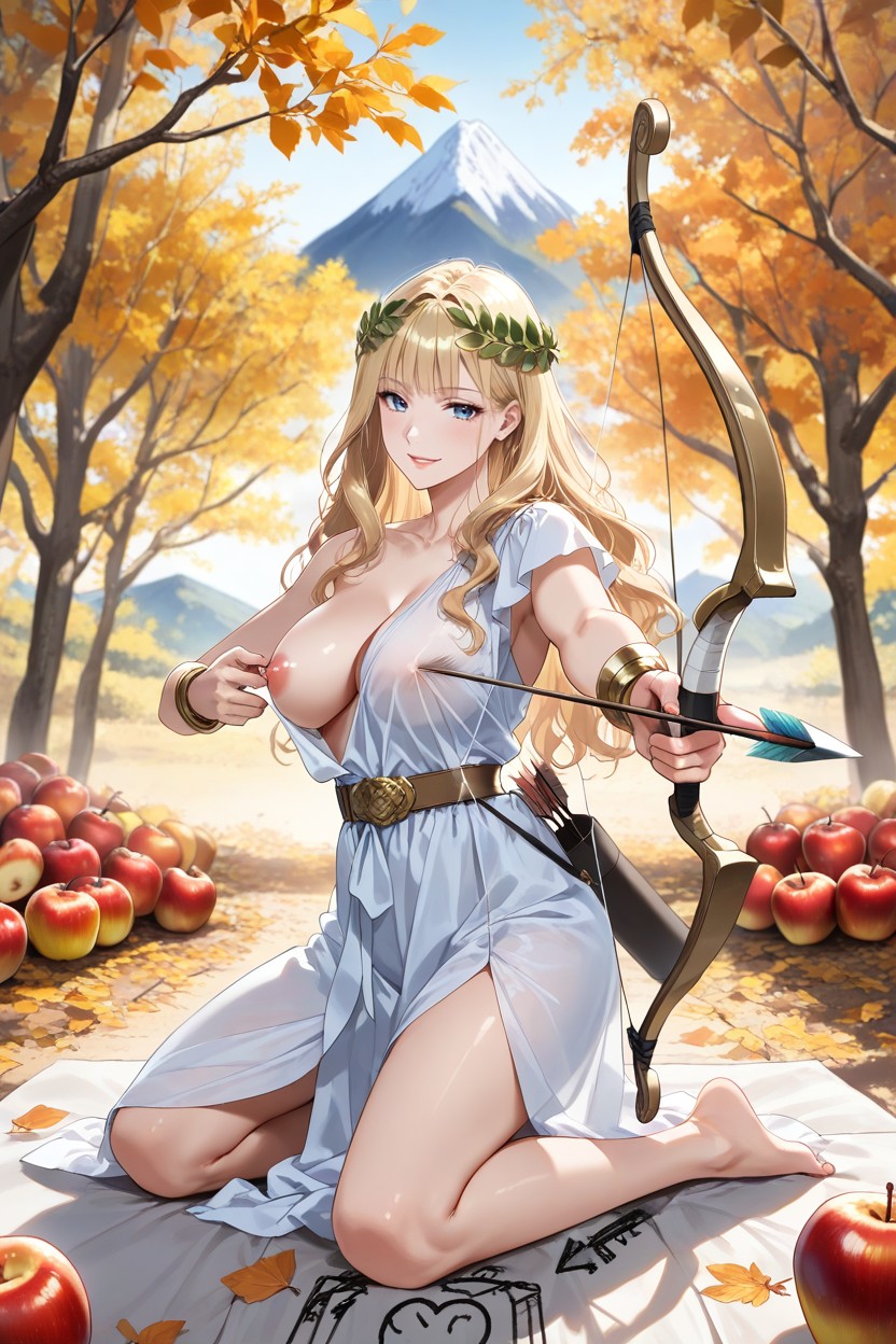 Medium Breast, Greek, Arrow Quiver Slung On Belt Hentai AI Porn